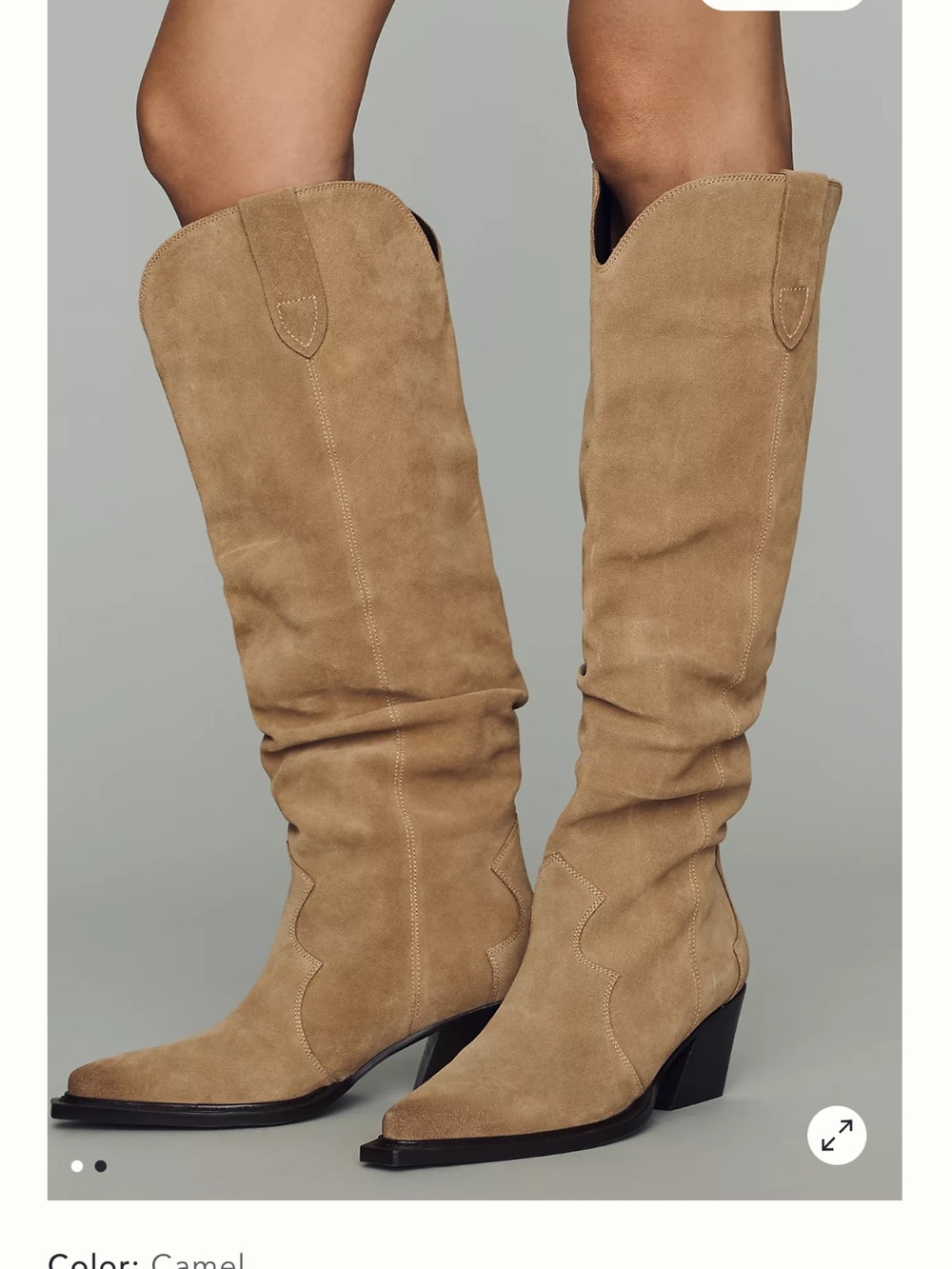 Dolce Vita Tall Suede Knee Boots in Camel